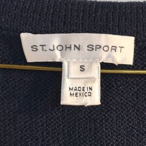 St. John Sleeveless knit sheath dress. Navy blue Sz S. Excellent Condition